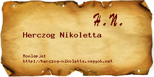 Herczog Nikoletta névjegykártya